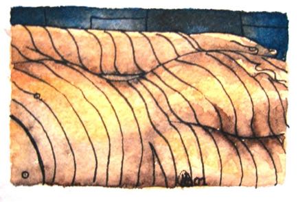 Buddha Body, 2"x3", Watercolour Buddha Body, 2"x3", Watercolour
